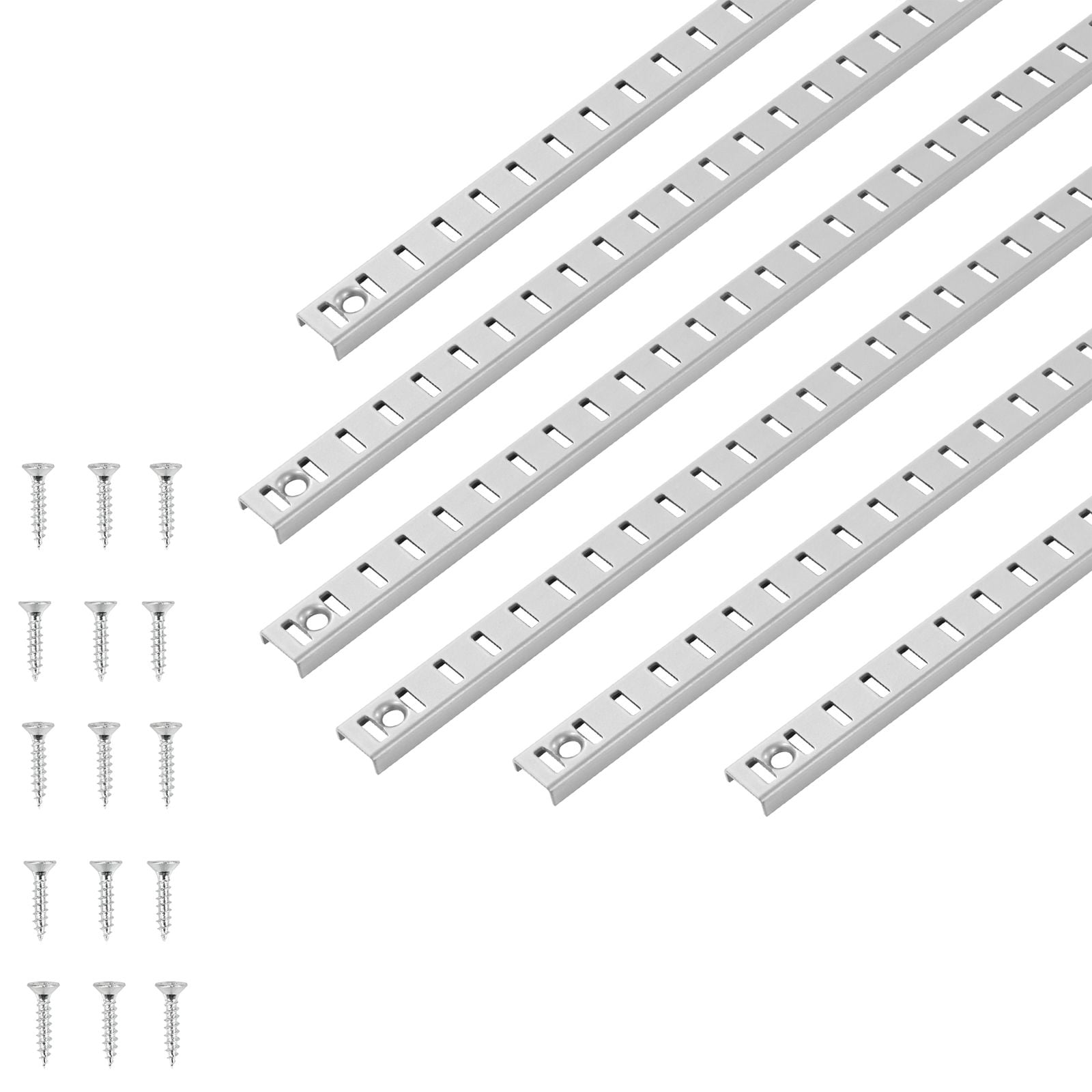 Heavy-Duty Pilaster Shelf Track Multi-Tier Adjustable Height and Width SPCC Steel for Living Room Bedroom Storage