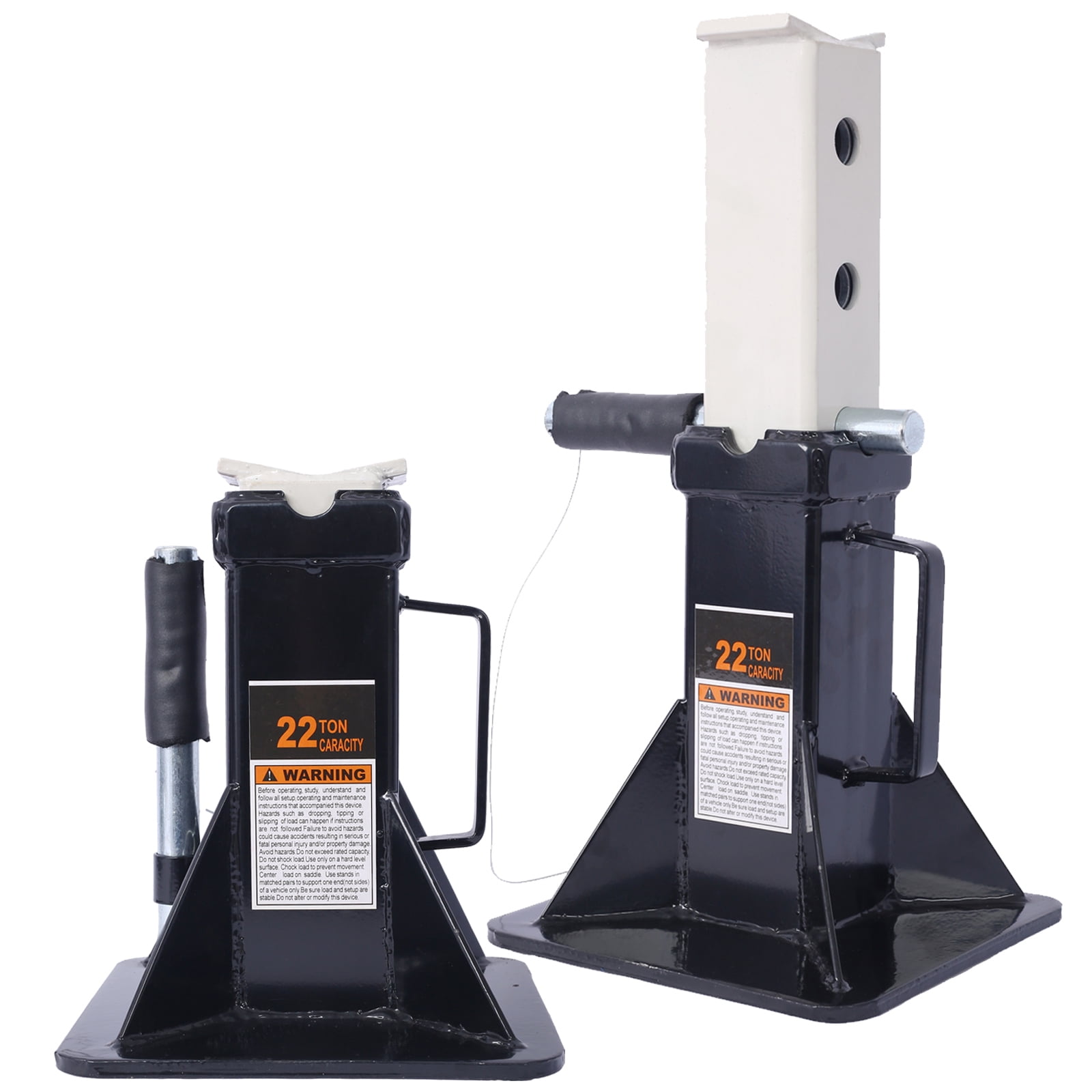 Heavy Duty Pin Type Professional Car Jack Stand with Lock, 22 Ton (44,000 lb) Capacity - 2 set