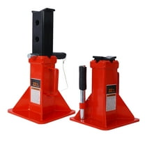 Heavy Duty Pin Type Professional Car Jack Stand with Lock, 22 Ton (44,000 lb) Capacity, Red, 1 Pair