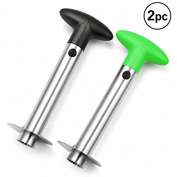 Heavy-Duty Pineapple Peeler Corer Slicer Tool Set of 2, Stainless Steel & ABS Fruit Cutter with Ergonomic Handle for Fast Peeling, Kitchen Fruit Prep Tool in Multiple Colors