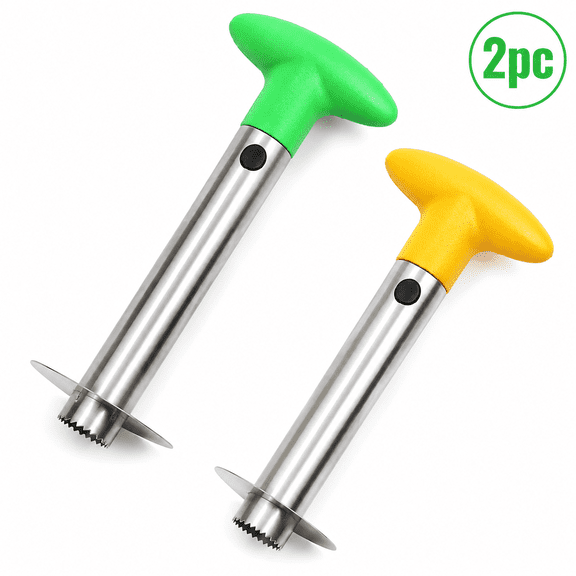 Heavy-Duty Pineapple Peeler Corer Slicer Tool Set of 2, Stainless Steel & ABS Fruit Cutter with Ergonomic Handle for Fast Peeling, Kitchen Fruit Prep Tool in Multiple Colors