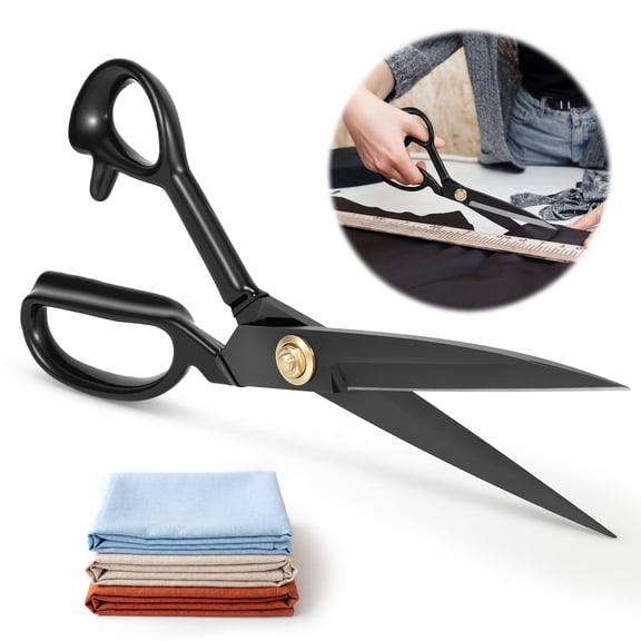 Heavy Duty Pinking Shears 65 Manganese Steel Zig Zag Scissors for Fabric Leather Paper Sewing DIY Craft and Handmade Projects