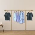 thumbnail image 1 of Heavy Duty Pipe Clothes Rail Storage Garment Shelf Hanging Display Stand Rack Industrial Pipe Clothing Rack Easy Installation Gold Wall Mounted Wear-resistant Clothes Rack Industrial Pipe, 1 of 12