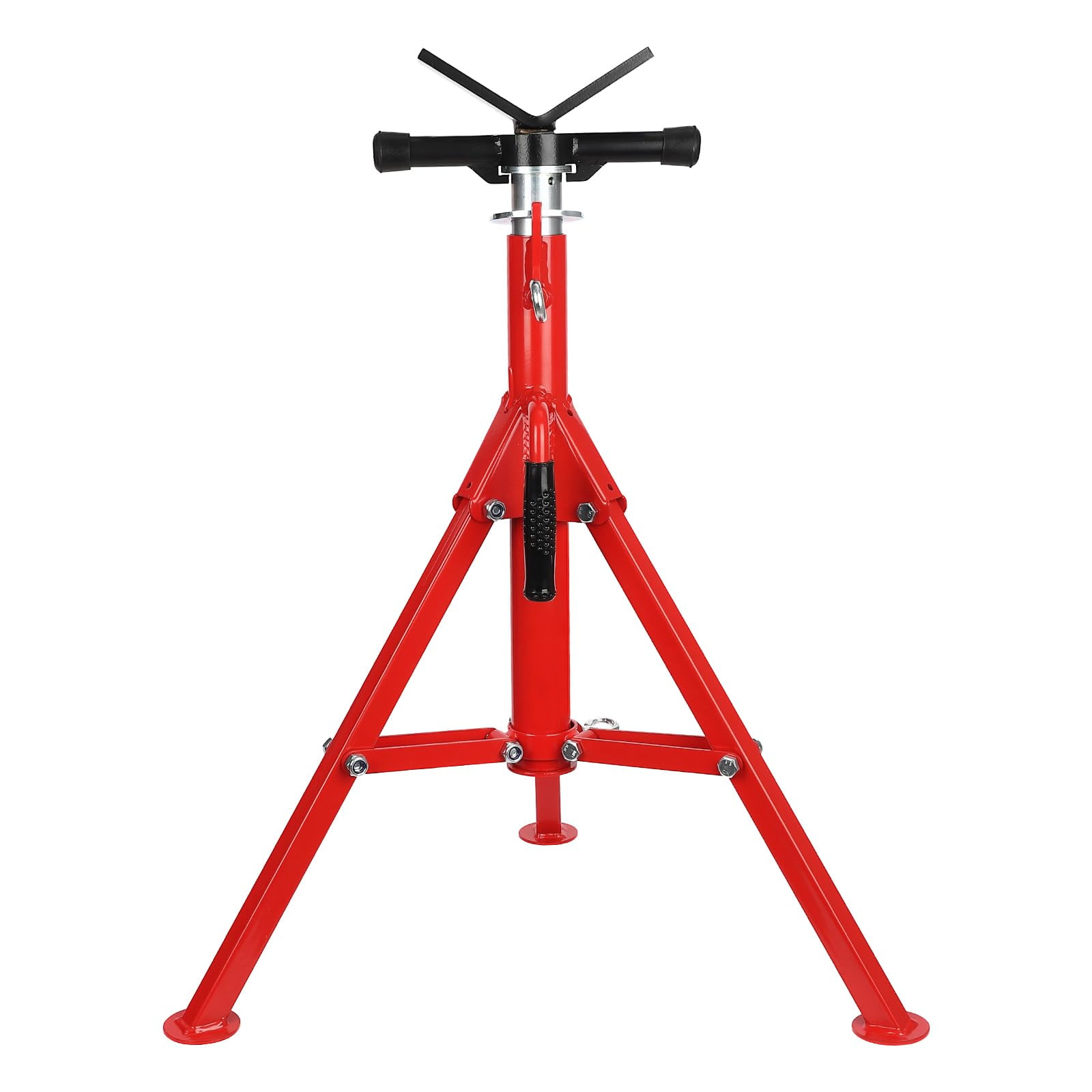 Heavy-Duty Pipe Jack Stand, 28''-52'' Adjustable Folding Pipe Stand, 2500 lbs Load Capacity, Ideal for Welding, Automotive, and Construction Projects