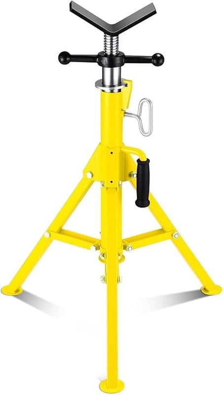 Heavy-Duty Pipe Stand Adjustable Folding Pipe Jack Stand | Sturdy Construction 2500 lbs | 28-52 Inch Adjustable Height | 1/8"-12" Capacity Load Capacity | Ideal for Welding,Portable Automotive Tool