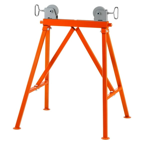 Heavy-Duty Pipe Stand with Roller Head,Supports 2500 LBS for 2-36" Pipes,Made of 45# Steel