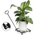 thumbnail image 1 of Heavy Duty Plant Cart with Wheels - 16" Square Plant Stand with Locking Casters, 200lbs Capacity - Indoor Outdoor Metal Plant Rack on Rolling Dolly, 1 of 16
