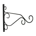 thumbnail image 1 of Heavy Duty Plant Hanger Bracket – Adjustable Wall Mount Hook for Outdoor/Indoor Flower Pots, Vertical Garden Accessories, Patio Deck Decor (Set of 1, Matte Black), 1 of 9
