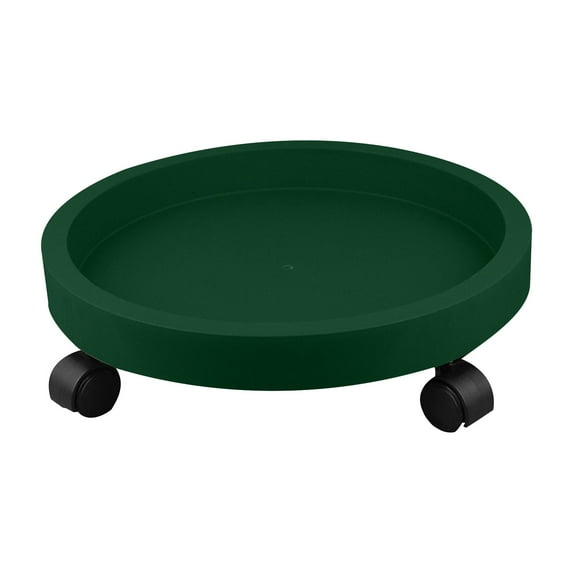 Heavy-Duty Plant Pot Roller Tray with Wheels - 28.5cm Round Mobile Flower Pot Stand, 360° Silent Locking Casters for Indoor & Outdoor Use - Supports Large Potted Plants, Trees & Vases
