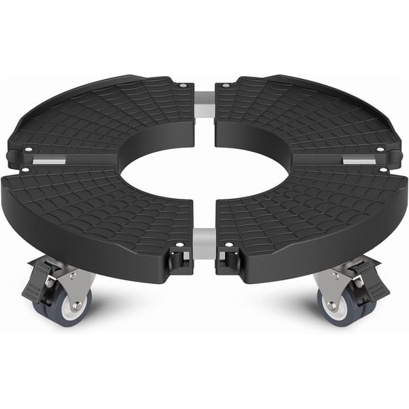 Heavy Duty Plant Stand with Wheels, 1Pack Adjustable 15-22 Plant Caddy with Lockable Caster Wheels 440LBS, Rolling Stand/Dolly/Roller for Indoor Outdoor Large Planter, Flower Pot,Black