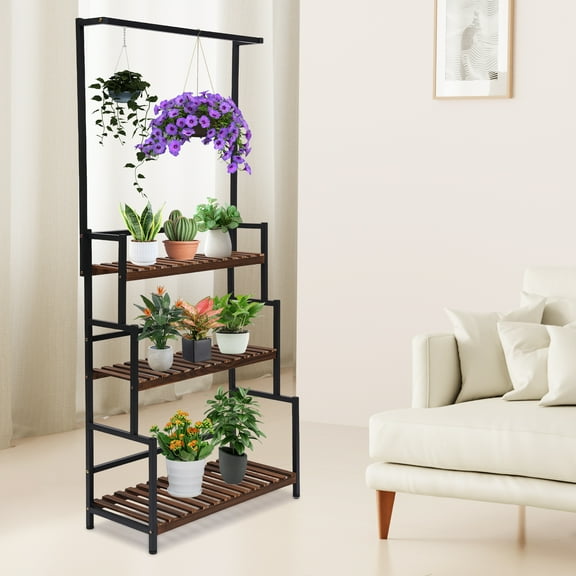 Heavy-Duty Plant Stand for Indoor & Outdoor Use – Stable Multi-Tier Carbon Steel Flower Rack