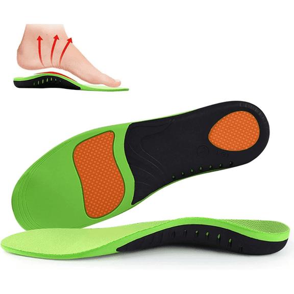 Heavy-Duty Plantar Fasciitis Relief Insoles for 220+ lbs | Arch Support & Shock Absorption for Men & Women | Heel Pain Relief & Flat Foot Support, M