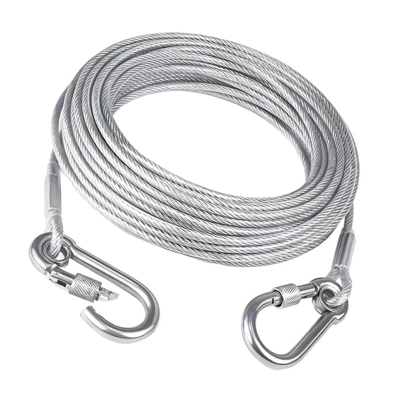Heavy Duty Plastic Coated Steel Wire Clothesline With 2mm Thickness Portable Windproof Clothes Rope Outdoor Clothes Line