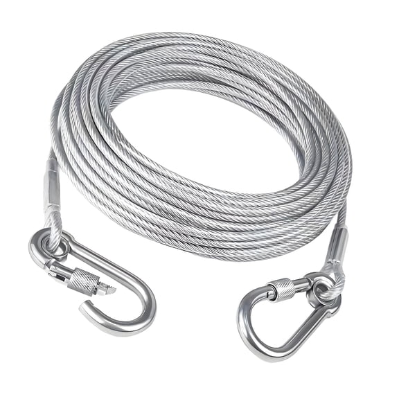 Heavy Duty Plastic Coated Steel Wire Clothesline With 2mm Thickness Portable Windproof Clothes Rope Outdoor Clothes Line