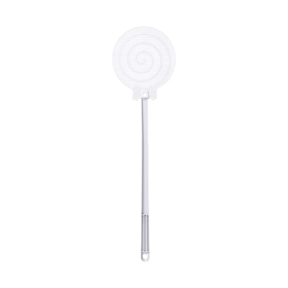 Heavy Duty Plastic Fly Swatter Flexible Long Handle Swatters Extended Anti Skid Manual Flapper Spiral Mesh Insect Terminator Space Saving Hanging Hole Cleaner Versatile Kitchen Swatting Tools