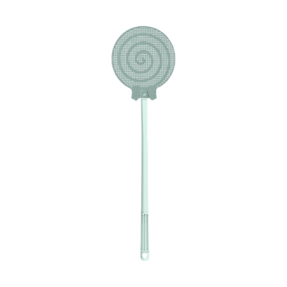 Heavy Duty Plastic Fly Swatter Flexible Long Handle Swatters Extended Anti Skid Manual Flapper Spiral Mesh Insect Terminator Space Saving Hanging Hole Cleaner Versatile Kitchen Swatting Tools