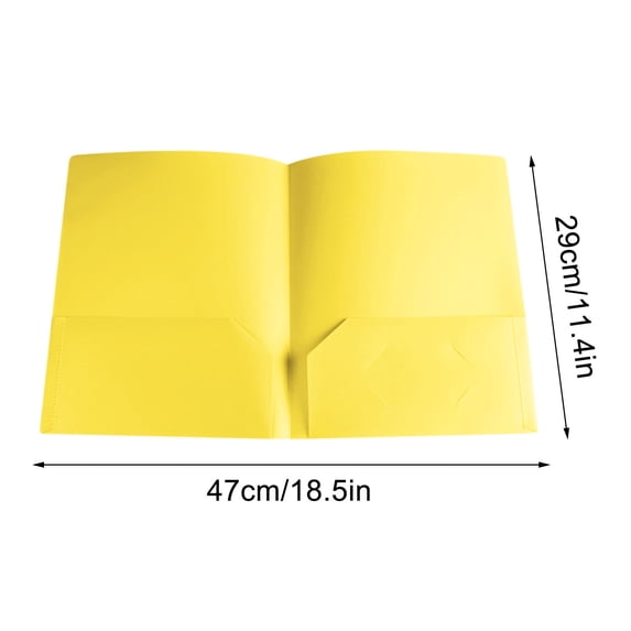 Waterproof Heavy Duty Plastic Document Folders, Paper Organizer Storage Pockets for Office, 1 Pack, Yellow