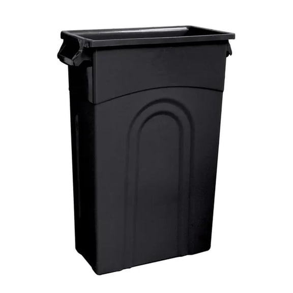 Heavy Duty Plastic Highboy Garbage Container, Black