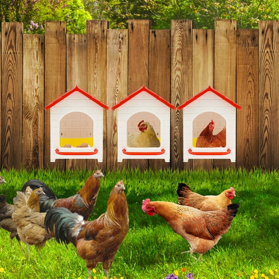 Heavy Duty Plastic Nest Boxes, 18.96lbs Total Weight & Toothed Roof, Hygienic Rinse-Clean Surface for Commercial Hatcheries