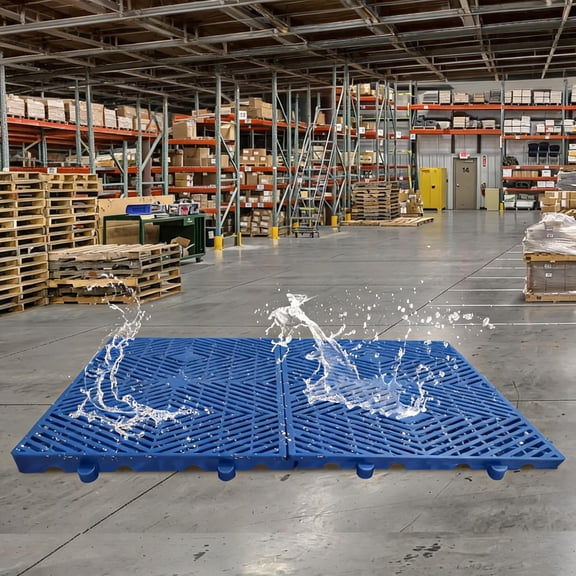 Heavy Duty Plastic Pallets For Storage, Lightweight Waterproof Floor Pallet For Basement Storage, Interlocking Plastic Platform For Indoor And Outdoor,6Pcs/12Pcs