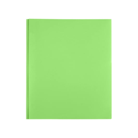 Heavy Duty Plastic Pocket Folders for Letter Size Documents - Durable, Water - Resistant File Organizers with Business Card Slot - Ideal for Office and Home Use,Green