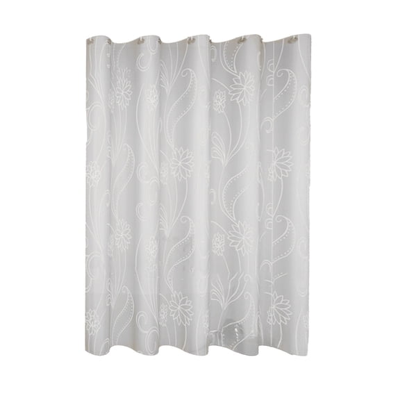 Heavy Duty Plastic Shower Curtain | Waterproof Mildew Resistant Bathroom Curtain | Thick Flexible PEVA Material | Marble Pattern Design | Rust Proof Grommets for Easy Hanging | Weighted