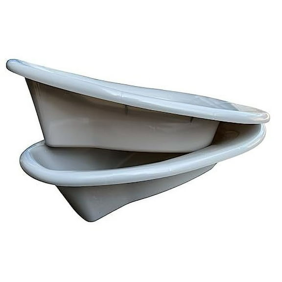 Heavy Duty Plastic Stackable Bedpan, Grey (2 Pack)