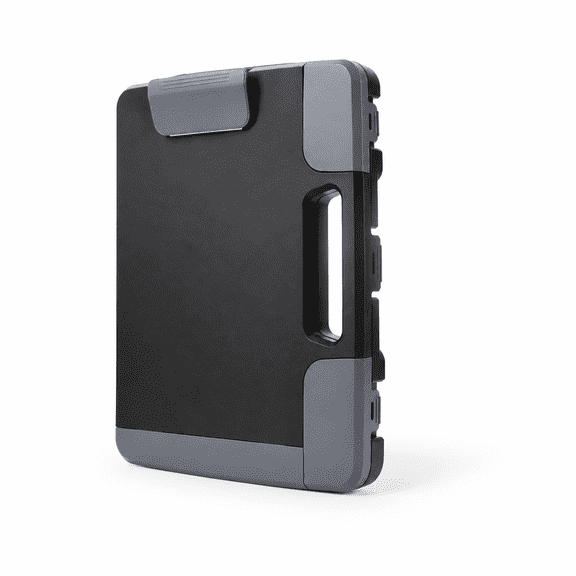 Heavy Duty Plastic Storage Clipboard with Carry Handle and compartments