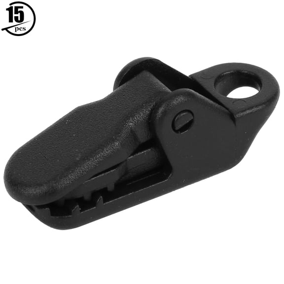 Heavy Duty Plastic Tent Awning Canopy Clamp Tarp Clips Windproof Camping Gripper Tighten Locking Anchor Tools for Outdoor Activities, 15 Pack (9x6x2 inches / 22.8x15.2x5.0 cm)