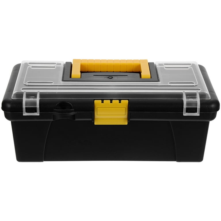Heavy Duty Plastic Tool Box Household Tools Organizer Storage Box with  Handle