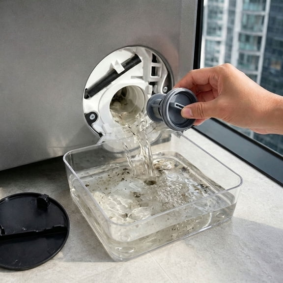 Heavy Duty Plastic Washing Machine Drain Pan Front Loader Collection Tray for Basement Floor Garage Apartment Use(Clear)