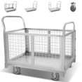 thumbnail image 1 of Heavy Duty Platform Truck  with Cage 40x24 Hand Truck, 2800lbs Capacity Metal Basket Cart with Wheels, 1 of 9