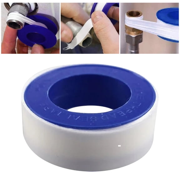 Heavy Duty Plumbers Tape, Duct Sealant Tape for Shower Head, Plumbing Thread Tap, Water Pipe Sealing Plumbers PTFE Thread Seal, 1 Roll, 0.65 Inch Width