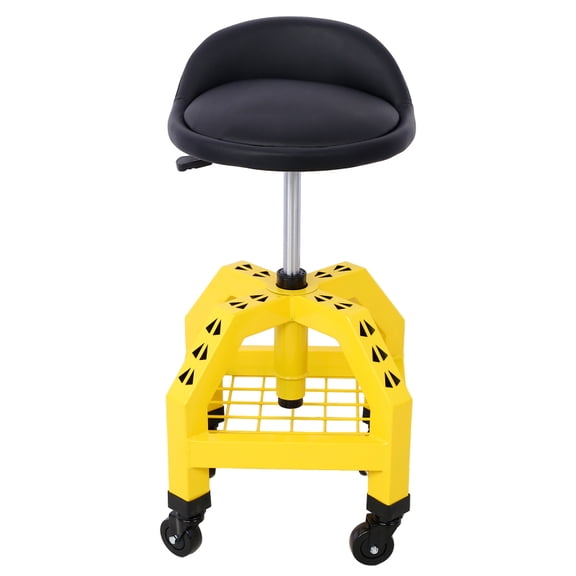 Heavy Duty Pneumatic 360° Swivel Stool - Mechanics Rolling Creeper Seat, Casters + 300LBS Capacity for Shop/Garage​