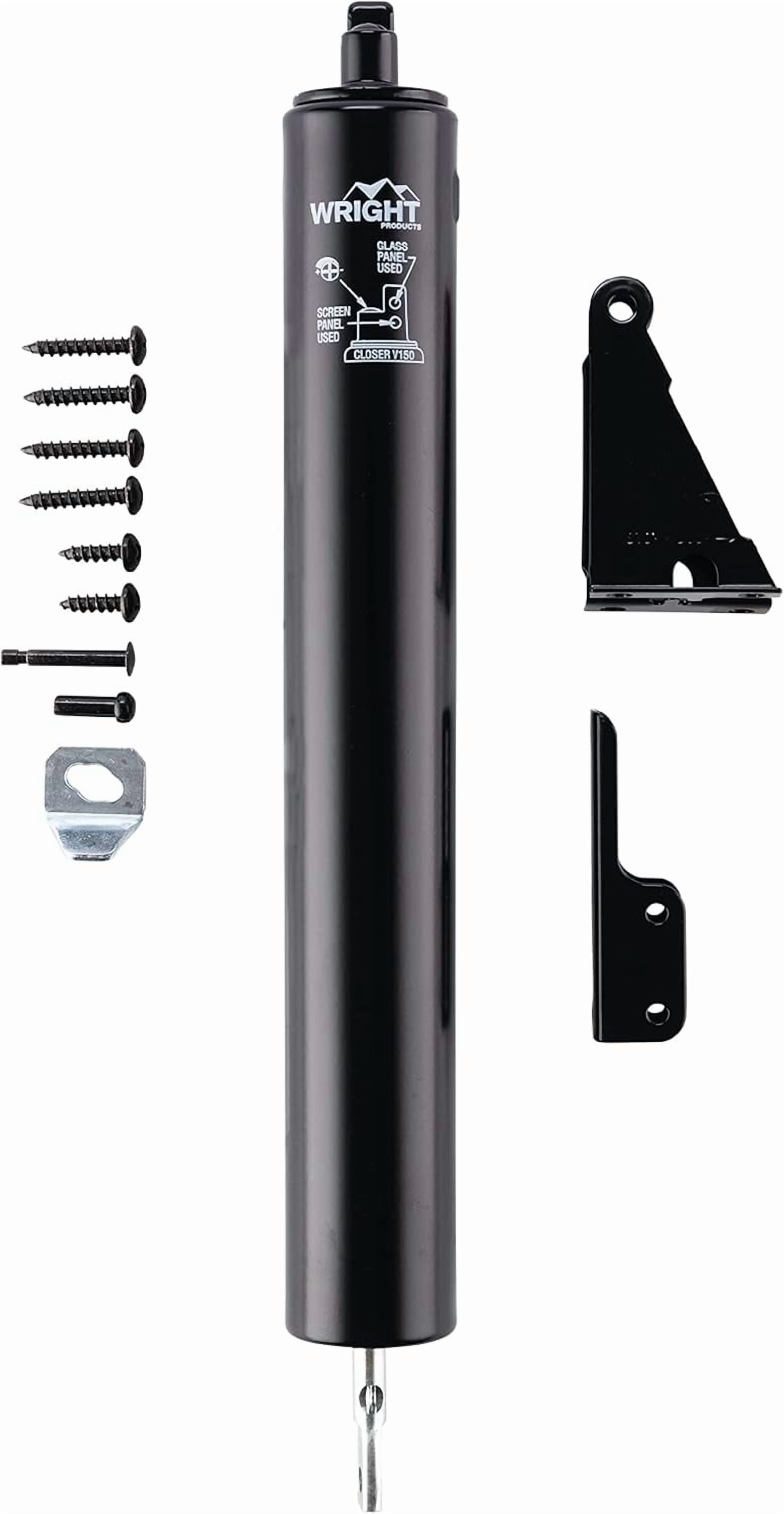 Wright Products Heavy Duty Pneumatic Screen and Storm Door Closer, Black
