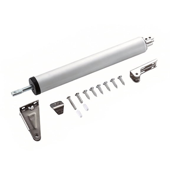 Heavy Duty Pneumatic Storm Door Closer with Hold-Open Clasp, Adjustable Speed Universal Replacement Kit for Screen and Entry Doors