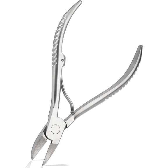 Heavy Duty Podiatrist Toenail Clippers for Thick and Ingrown Nails, Hand Forged Stainless Steel Toe Nail Clippers for Men Women Seniors Sliver