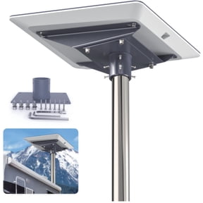Heavy-Duty Pole Mount Bracket for Starlink Flat High Performance Dish Universal Roof & RV Installation Kit Fits 2.4" Poles Rustproof Outdoor Mounting System