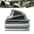 thumbnail image 1 of Heavy Duty Poly Tarp 9.8' x 19.7', 12 Mil Waterproof PE Tarpaulin with Grommets - UV Resistant & Tear Resistant, Multipurpose Protective Cover for Canopy Pool RV Camping Tent, Silver/Green, 1 of 11