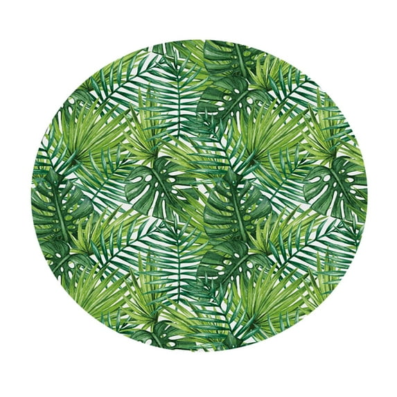 Heavy Duty Polyester Round Fitted Tablecloth Table Cover with Flannel Backing Style05