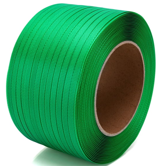 Heavy Duty Polyester Strapping Band 3280' X 1/2" 0.030" Green 300 Lbs Break Strength