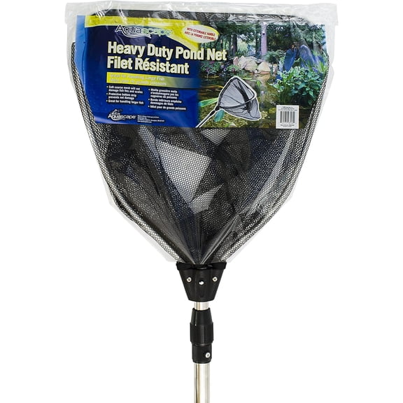 Heavy-Duty Pond Net with Extendable Handle, Ideal for Safe Koi and Fish Handling, Durable Fish-Safe Mesh, 36 to 69-Inch Adjustable Length, 98560