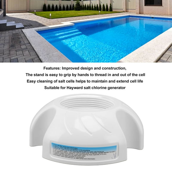 Heavy,Duty Pool Cleaning Stand, Durable Plastic For Salt Systems Easy Acid/Scale Removal, 8.1cm Inner Diameter