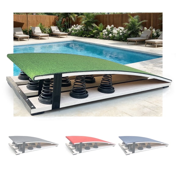 Heavy-Duty Pool Diving Board for Adults, 9-Spring Non-Slip Gymnastics Springboard, 320 lbs Capacity, for Inground Pool, Vault and Jump Training