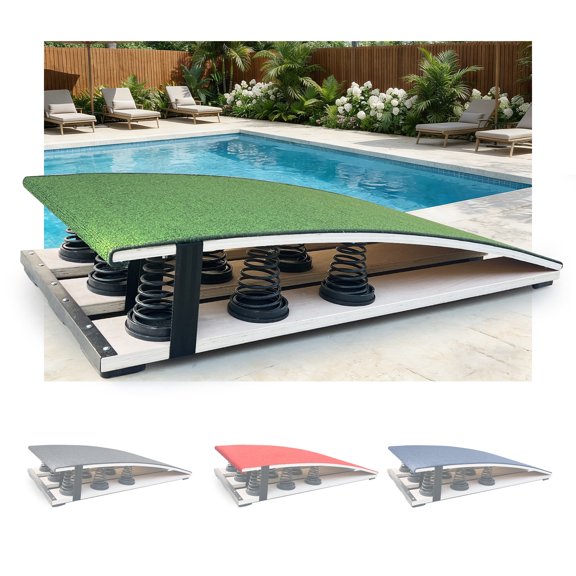 Heavy-Duty Pool Diving Board for Adults, 9-Spring Non-Slip Gymnastics Springboard, 320 lbs Capacity, for Inground Pool, Vault and Jump Training