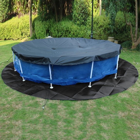 Heavy Duty Pool Ground Cloth 3.6m Round Pool Liner Pad For Above Ground Pools Puncture Protection Underlay (11.8 Feet)