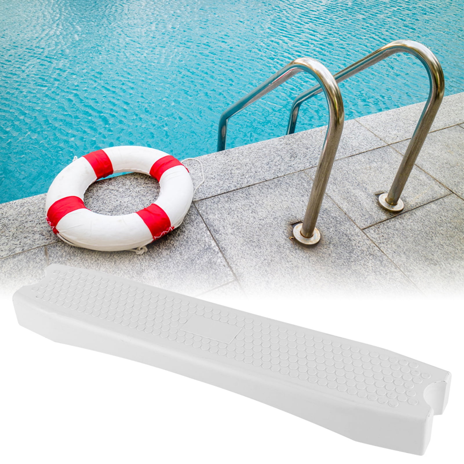Heavy,Duty Pool Ladder Step, White Plastic Anti,Skid Pedal For Safe Spa  Hot Tub Entry/Exit
