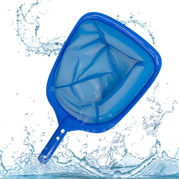 Heavy Duty Pool Leaf Skimmer Net with 3-Section Telescopic Aluminum Pole, Fine Mesh Deep Bag Leaf Rake for Cleaning Leaves and Debris in Swimming Pools, Spas, Fish Ponds, Quick Assembly