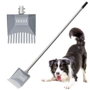 CKLT 66-Inch Heavy Duty Pooper Scooper, Tempered Spring Steel Dog Poop Scoop with Adjustable Long Handle for Large Dogs