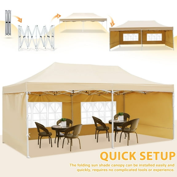 LEDMOMO Outdoor Canopy Tent, Quick Setup and Weather-Resistant for Parties and Events